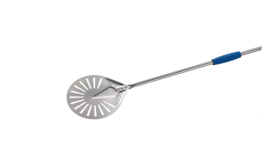 Gi metal azzurra pizzaschep geperf. rond 20 cm steel 120cm