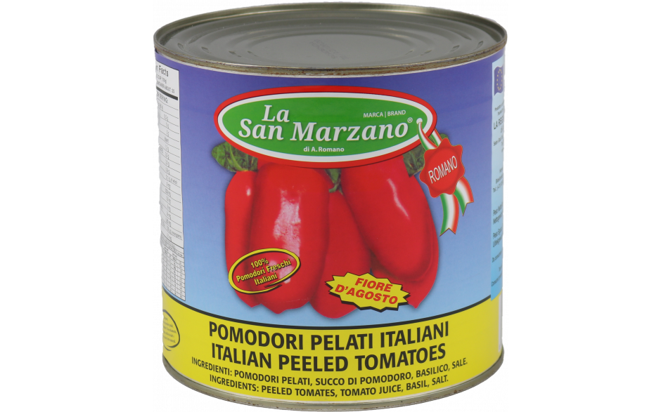 La san marzano gepelde tomaten 6 x 2550 gr