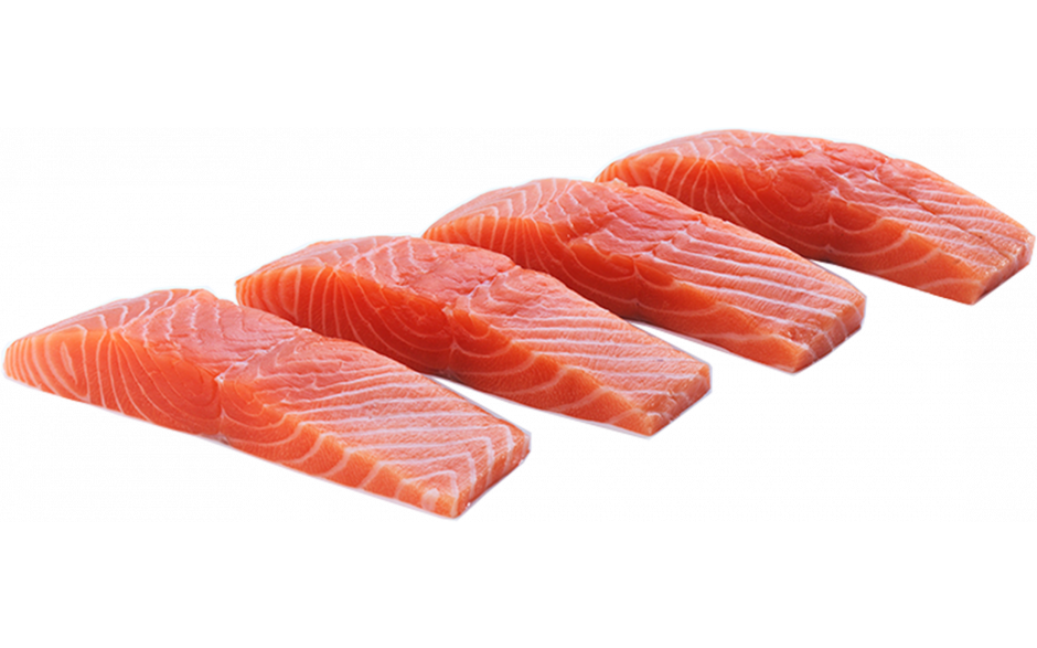 Visscher Seafood zalm geportioneerd