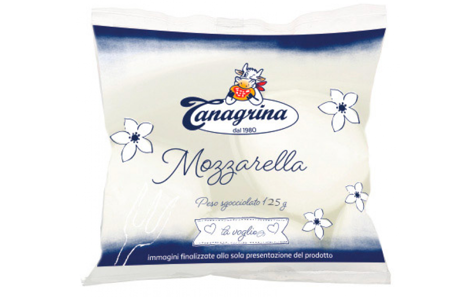 Tanagrina mozzarella fior di latte bollen 16 x 125 gr