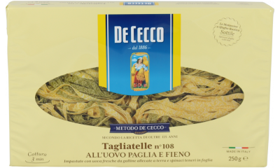 De Cecco tagliatelle paglia e fieno nr 108 - 1 x 250 gr