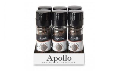 Apollo zwarte peper molen 6 x 45 gr