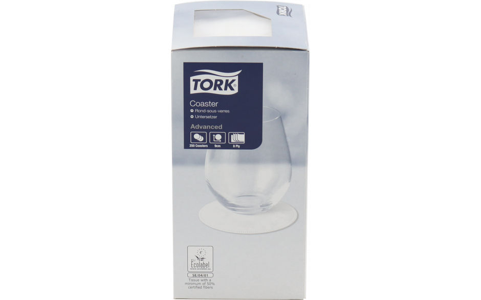 Tork onderzetters wit 1 x 250 st