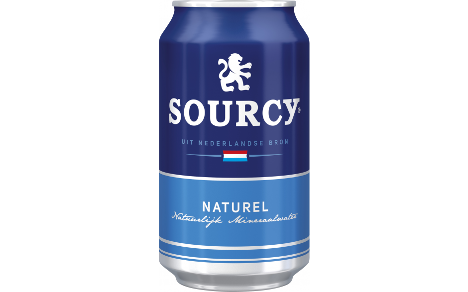 Sourcy blauw mineraalwater blikjes 24 x 33 cl