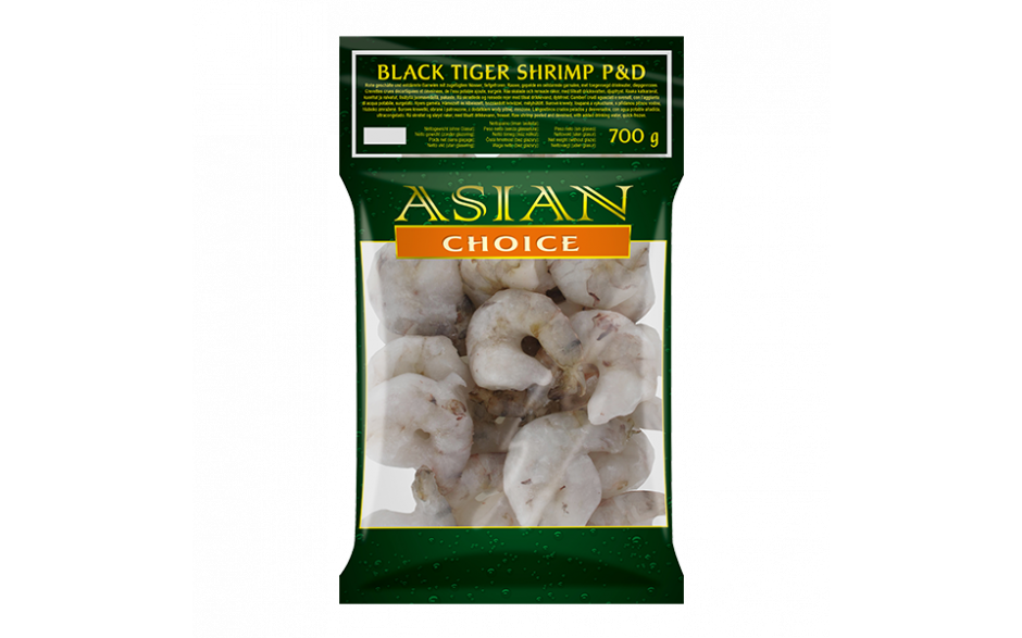 Asian Choice black tiger garnalen 8/12 pnd 1 x 700 gr