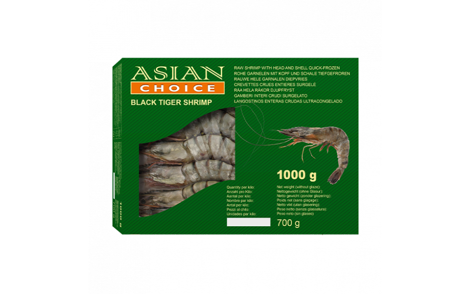 Asian Choice black tiger 8/12 hoso 1 x 1 kg