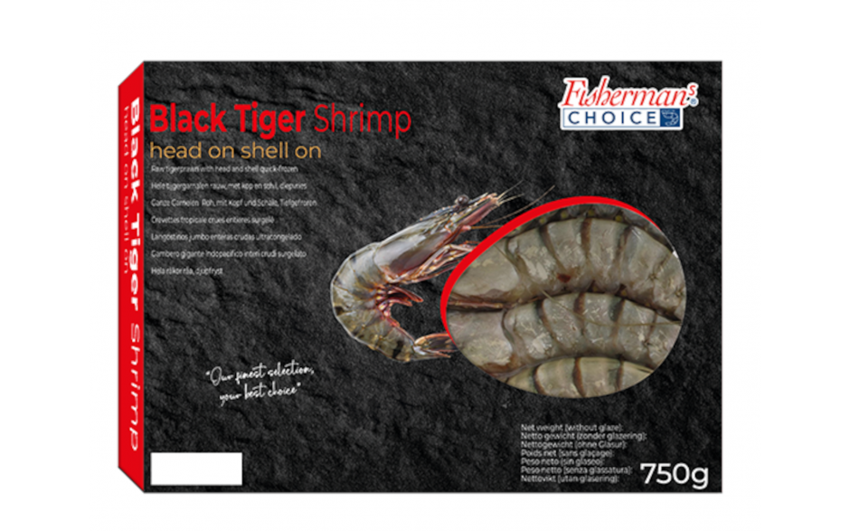 Fisherman's choise black tiger garnalen 8/12 hoso 1 x 750 gr