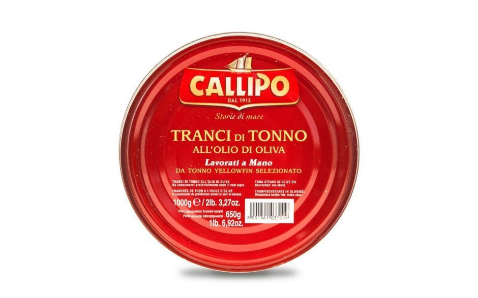 Callipo tonijn  steaks in olijfolie 1000 gr