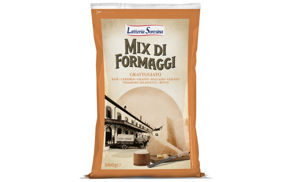 Latteria soresinia mix formaggi grattugiato italiaanse harde kaas fijn gemalen 1 x 1 kg